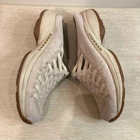 MERRELL Sz 7 Primo Weave Slip On Leather Grip Soles Comfort Sandals Shoes - Picture 5 of 11